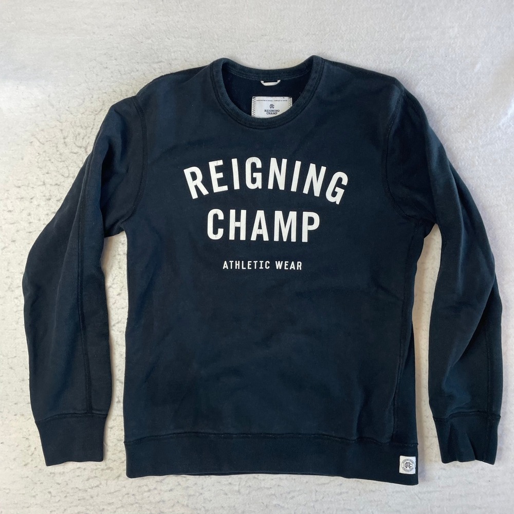 Reigning Champ Sweatshirt Mens Medium Black Athletic Wear Pullover